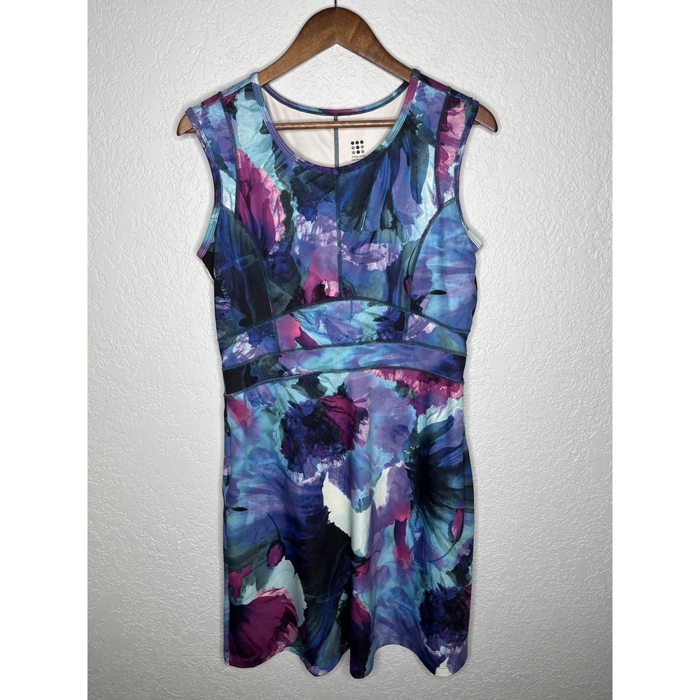 Title Nine Sleeveless Athletic Watercolor Poppy Print M Active Pickleball Golf